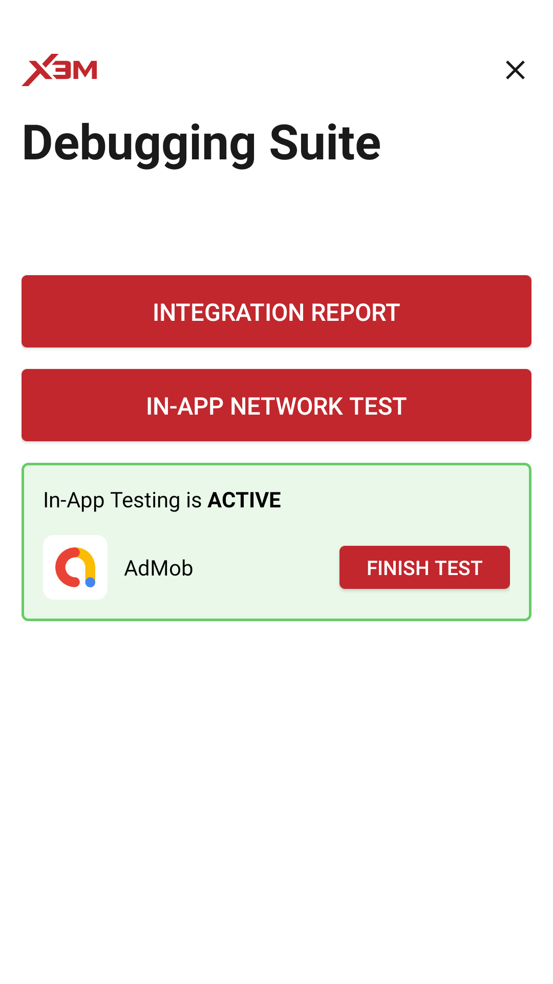 In-App Network Test