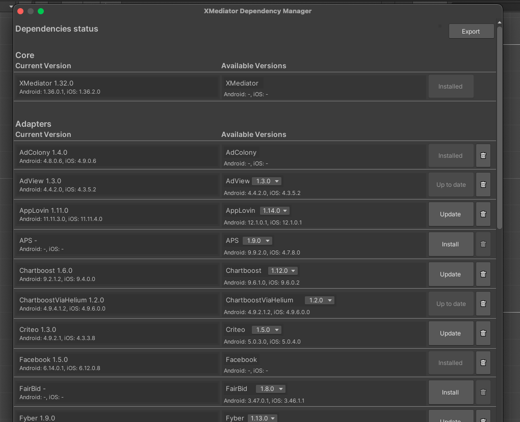 XMediator Dependency Manager
